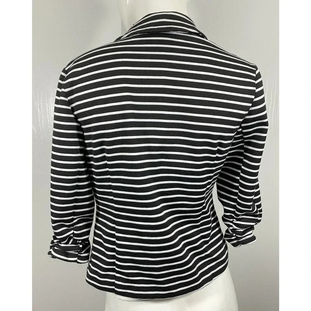 Cato stripped 3/4 sleeve Blazer Single Button - Picture 5 of 7